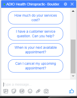 chiropractic marketing on facebook messenger 