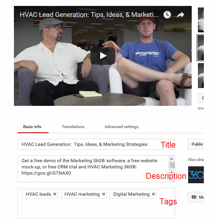 youtube seo