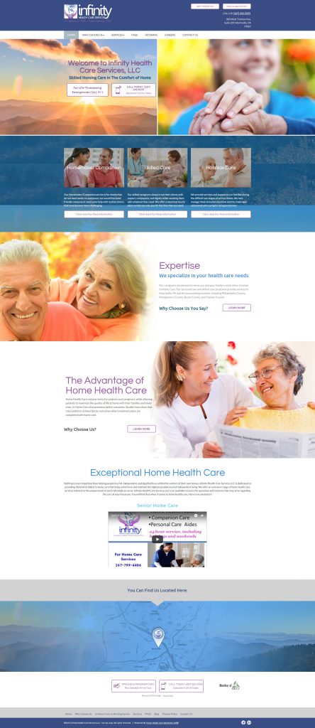 assisted living website design 