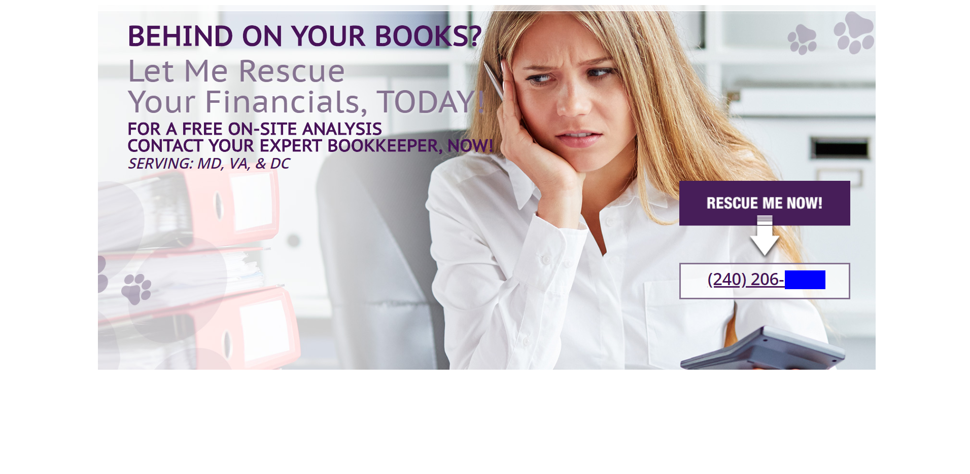 accountant marketing homepage design