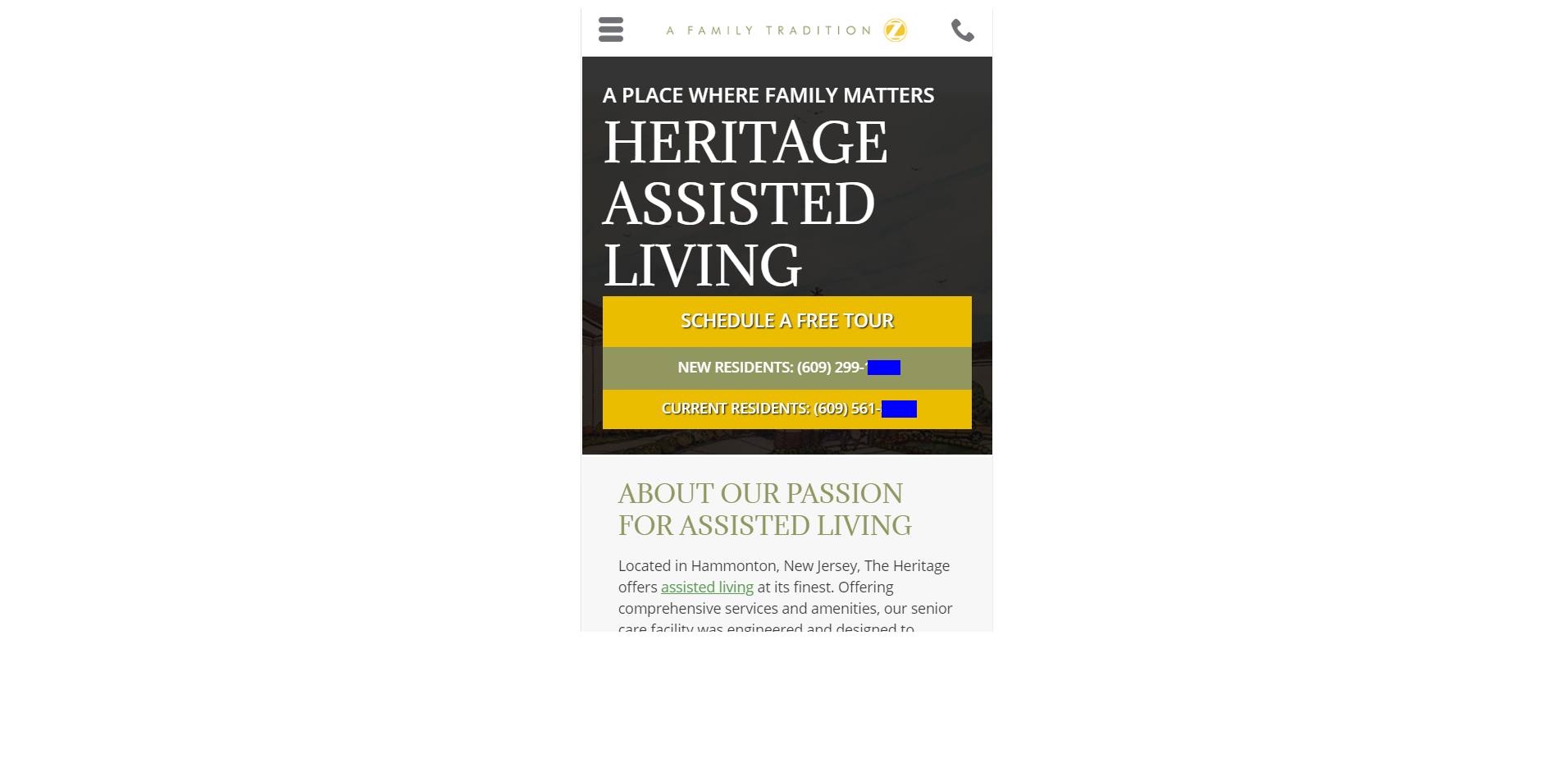 call to action mobile screen