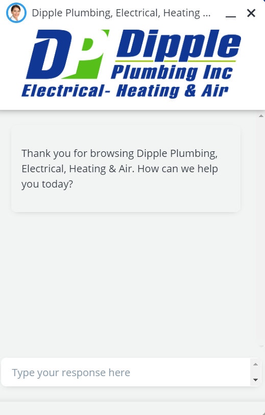 hvac plumber chat box
