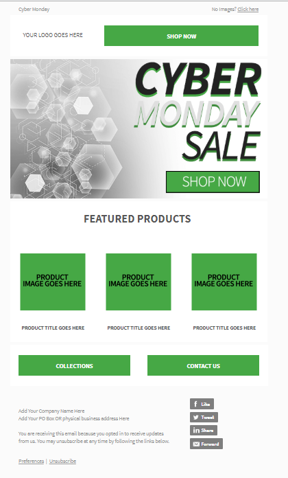 holiday email template