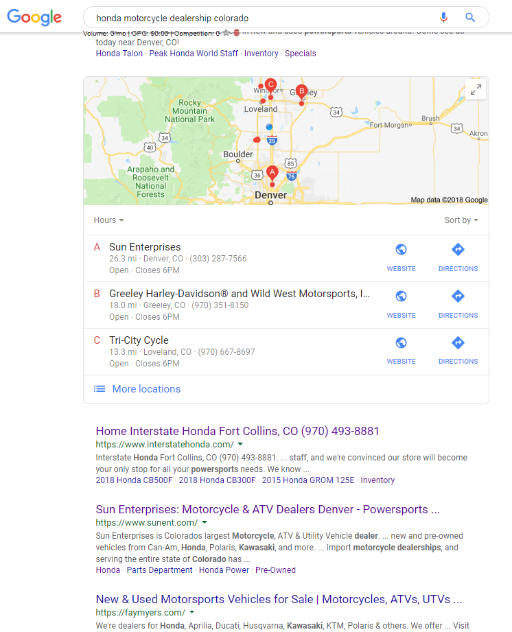 motorcycle dealership marketing seo