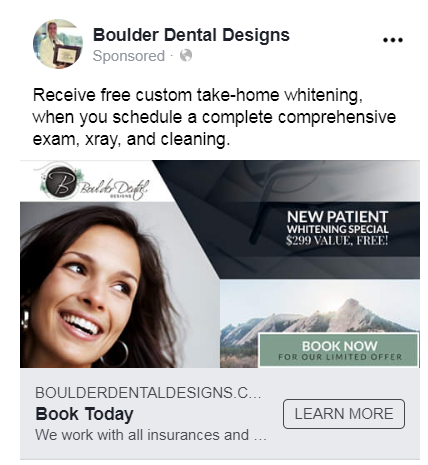dental facebook ad example