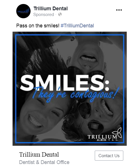 facebook ads for dentists example