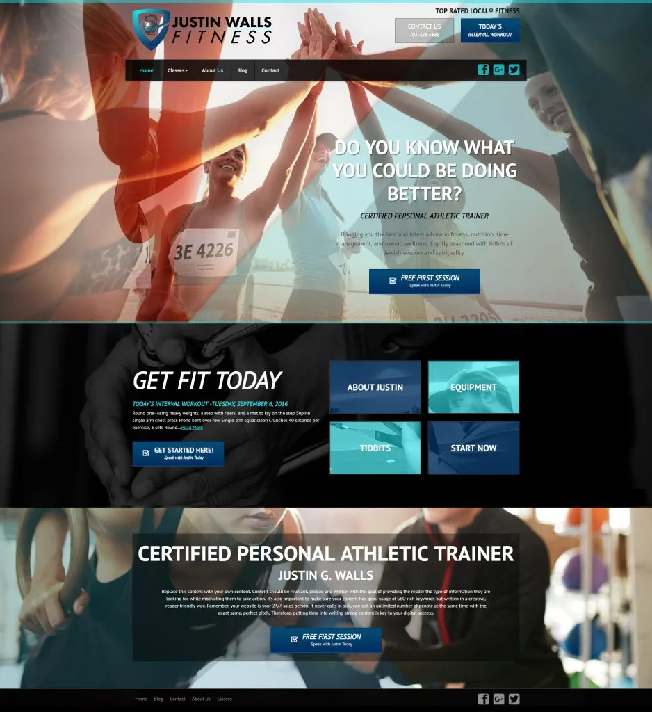 Website Template Best Personal Training Websites 2021 Personal